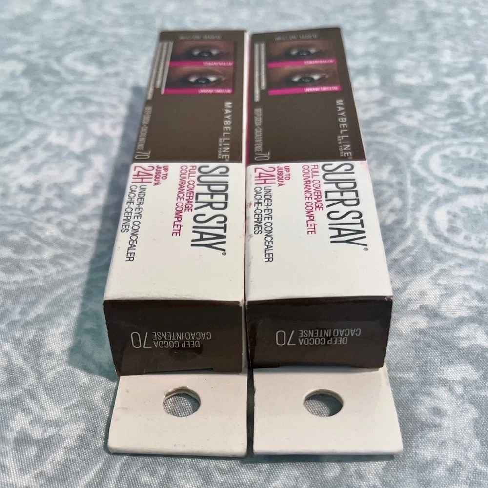 2X Maybelline Super Stay Full Coverage Under Eye Concealer Deep Cocoa #70